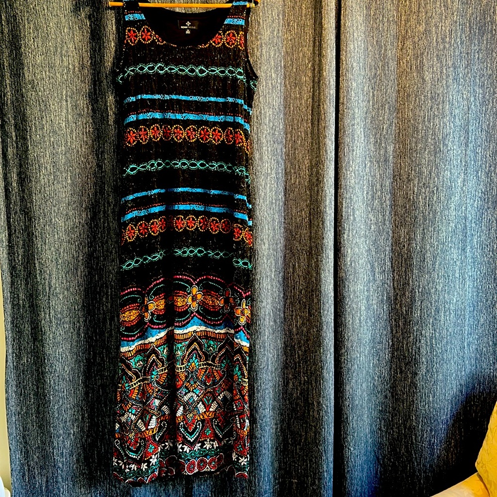 Beautiful tank maxi dress, lace overlay. Size 12